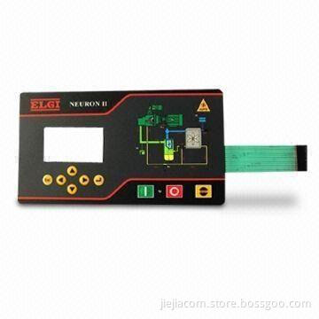 LED Embossed Tactile Membrane Keypad, Made of PET and PC Material